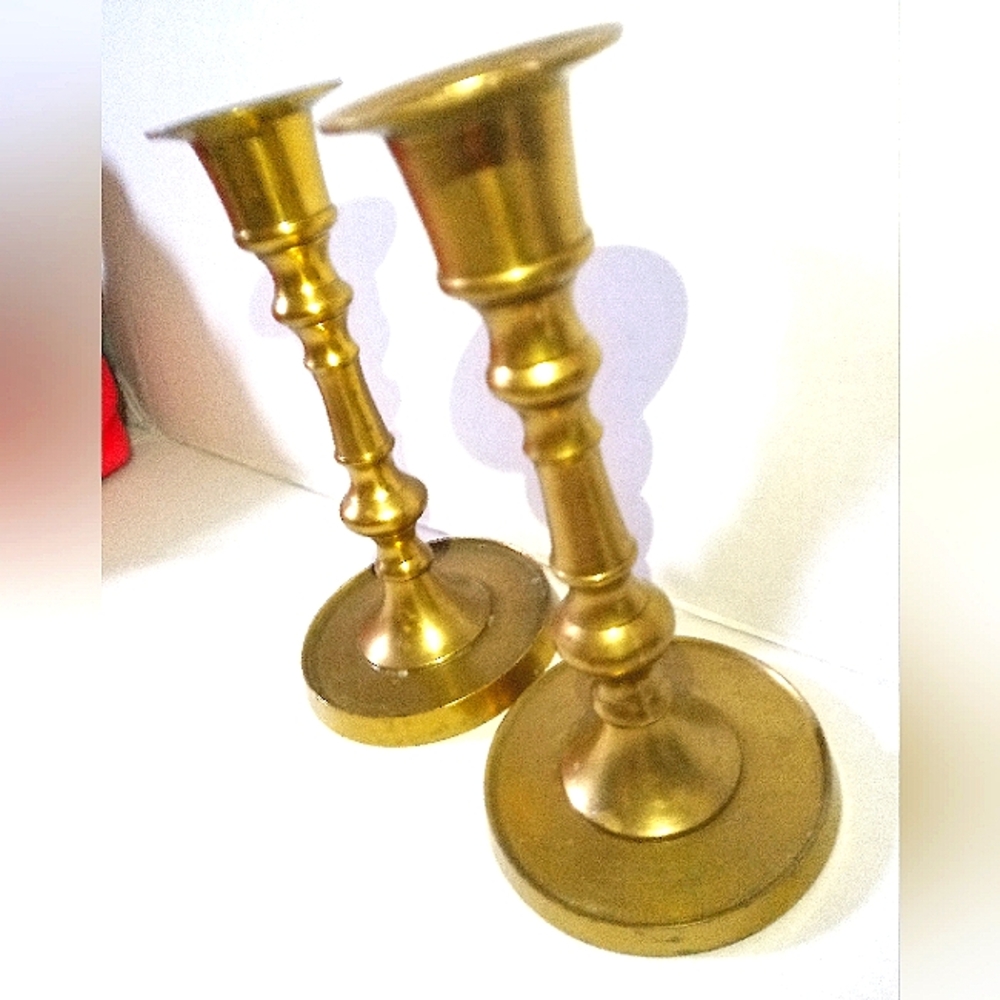 Solid Brass Candle Holder Sticks Set of 2 India